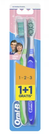 Periuta de dinti Oral-B Delicate White 40 Medium 1+1