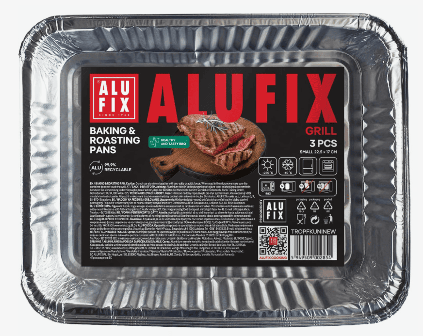 Caserole aluminiu Alufix Grill 3 buc