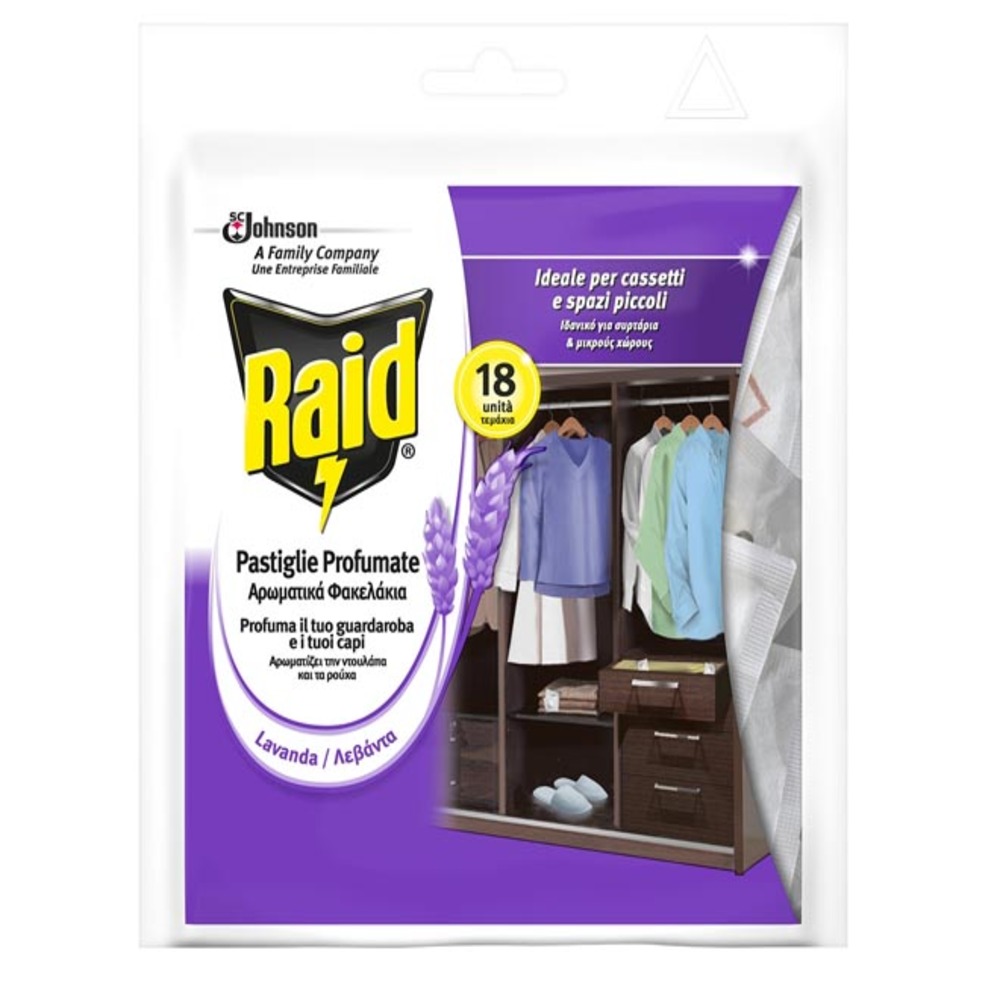 Pastile anti-molii Raid Lavender 18 buc