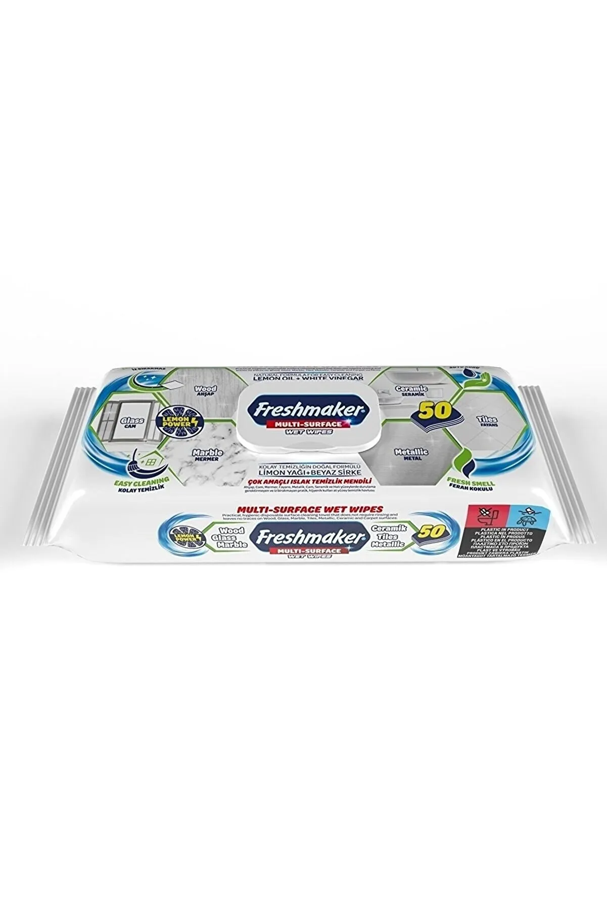 Servetele umede Freshmaker Multi-Surface 50 buc cu capac