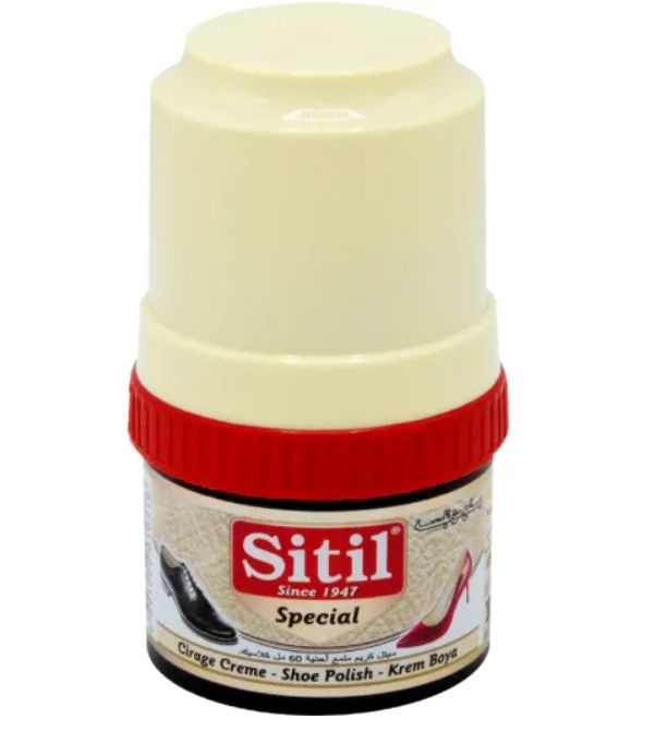SITIL Крем для обуви с губкой 60 гр / Натуральный