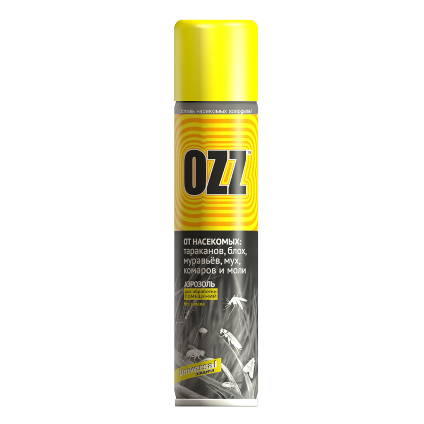 OZZ Universal Аэрозоль от тараканов, блох, клопов, мух, комаров и моли 200 мл