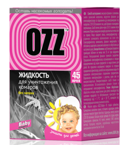 OZZ Baby Жидкость от комаров 45 ночей, 30 мл
