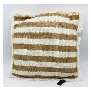 perna patrata bej / dungi cafenii 40*40