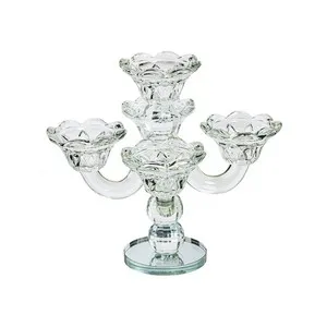 sfesnic sticla floare 5 lumânări