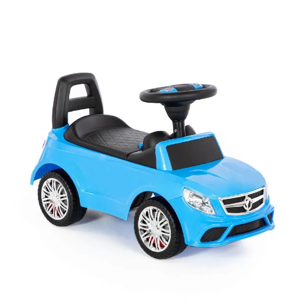 Tolocar SuperCar pentru copii cu volan muzical, albastru, Polesie (84484)