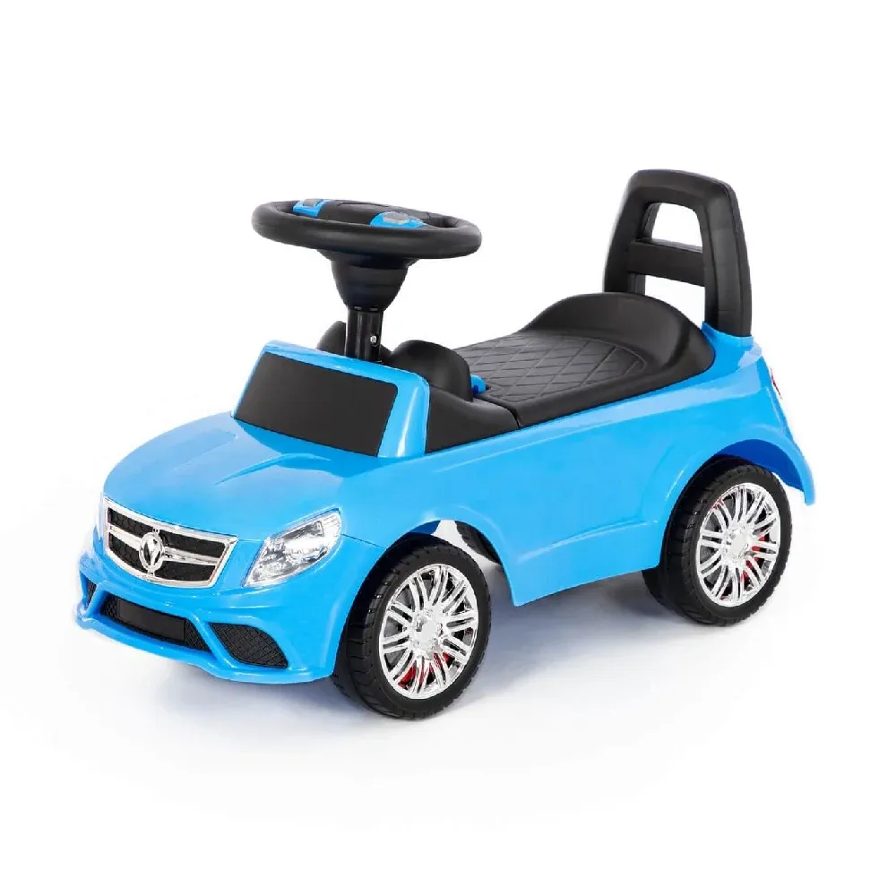 Tolocar SuperCar pentru copii cu volan muzical, albastru, Polesie (84484)