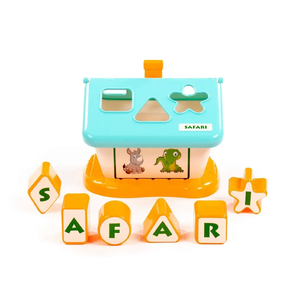 Căsuță educativă Safari cu sorter, turcoaz, Polesie (90317)