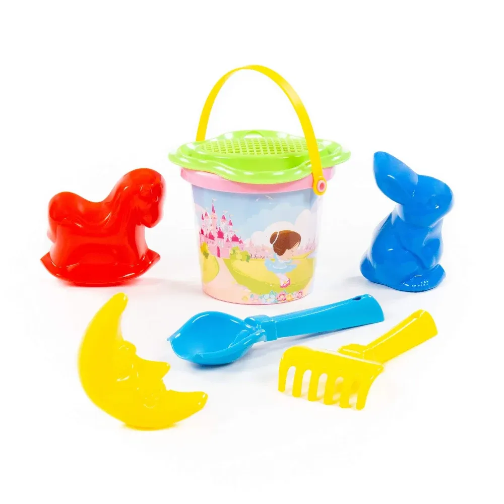 Set pentru nisip cu găleată, lopățică, greblă și forme, Polesie (3529)