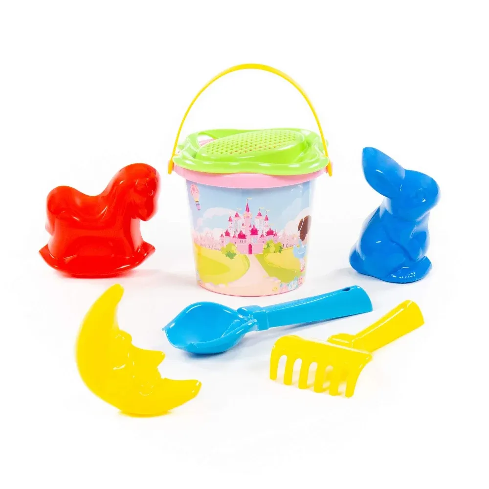 Set pentru nisip cu găleată, lopățică, greblă și forme, Polesie (3529)