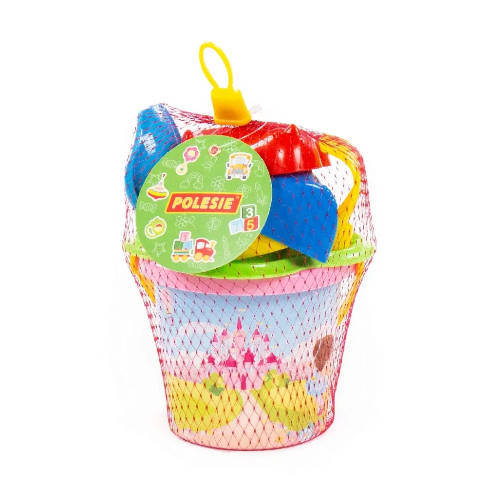 Set pentru nisip cu găleată, lopățică, greblă și forme, Polesie (3529)
