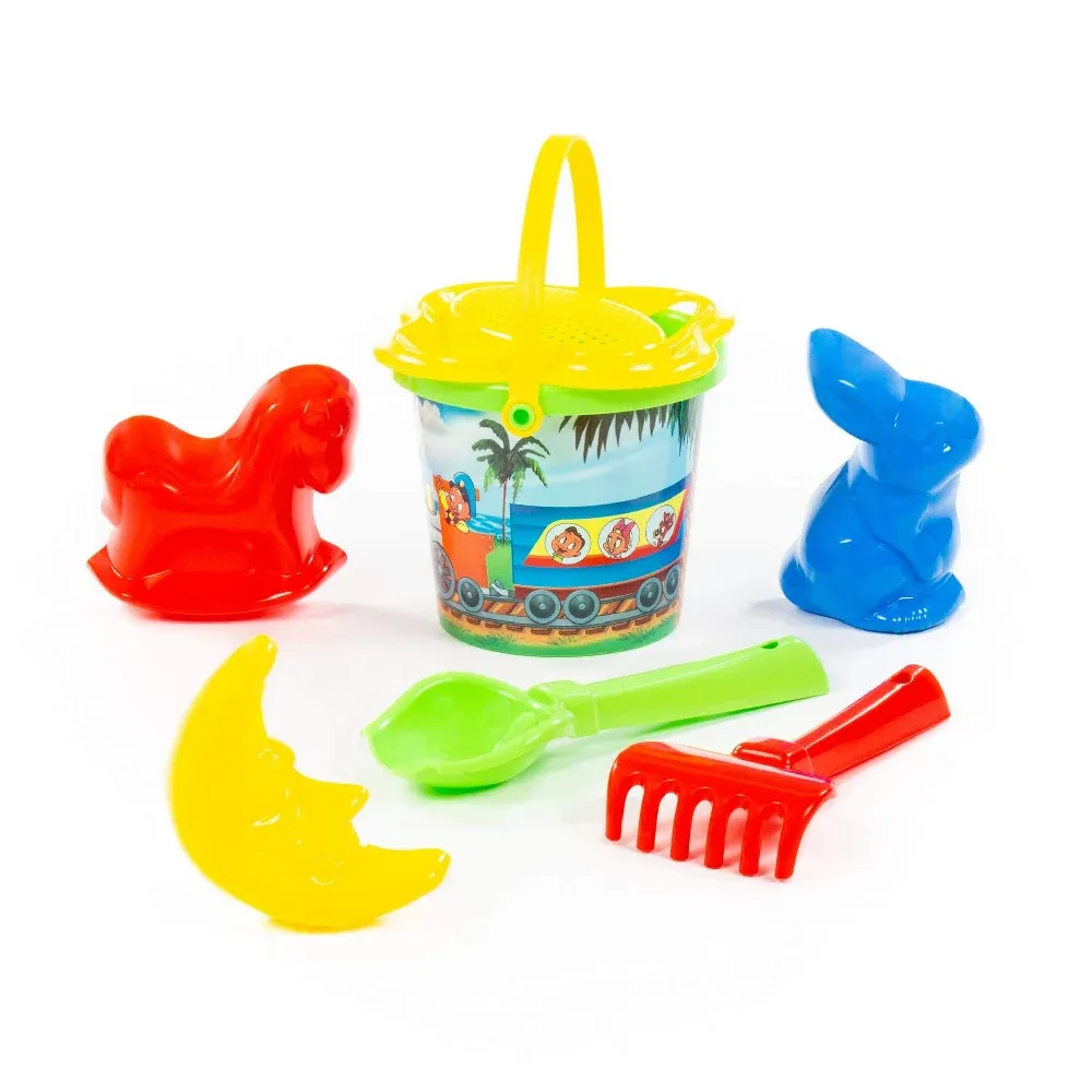 Set pentru nisip cu găleată, lopățică, greblă și forme, Polesie (3529)