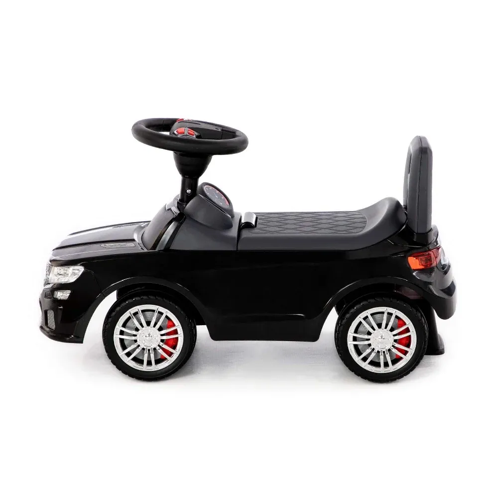 Tolocar SuperCar pentru copii cu volan muzical, negru, Polesie (84613)