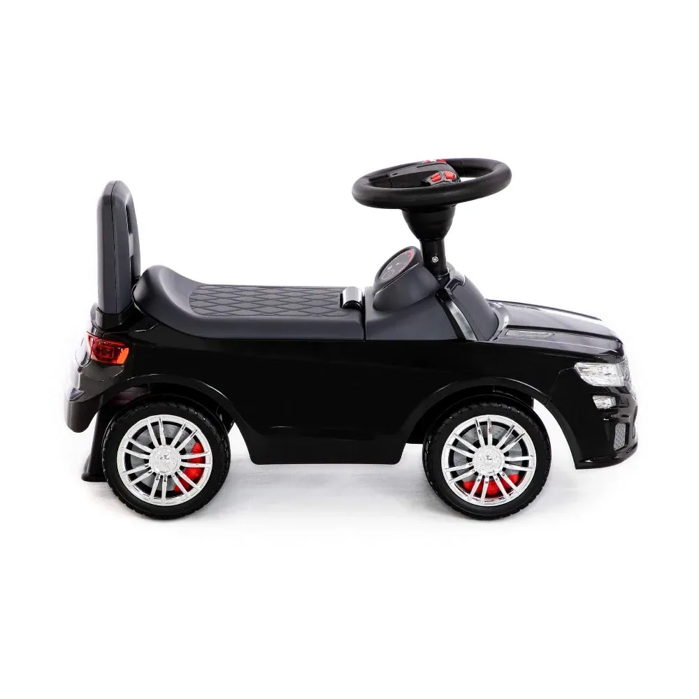 Tolocar SuperCar pentru copii cu volan muzical, negru, Polesie (84613)