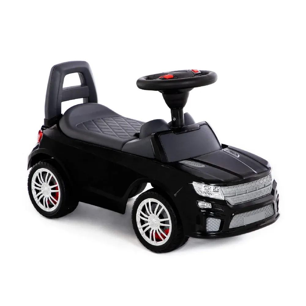 Tolocar SuperCar pentru copii cu volan muzical, negru, Polesie (84613)