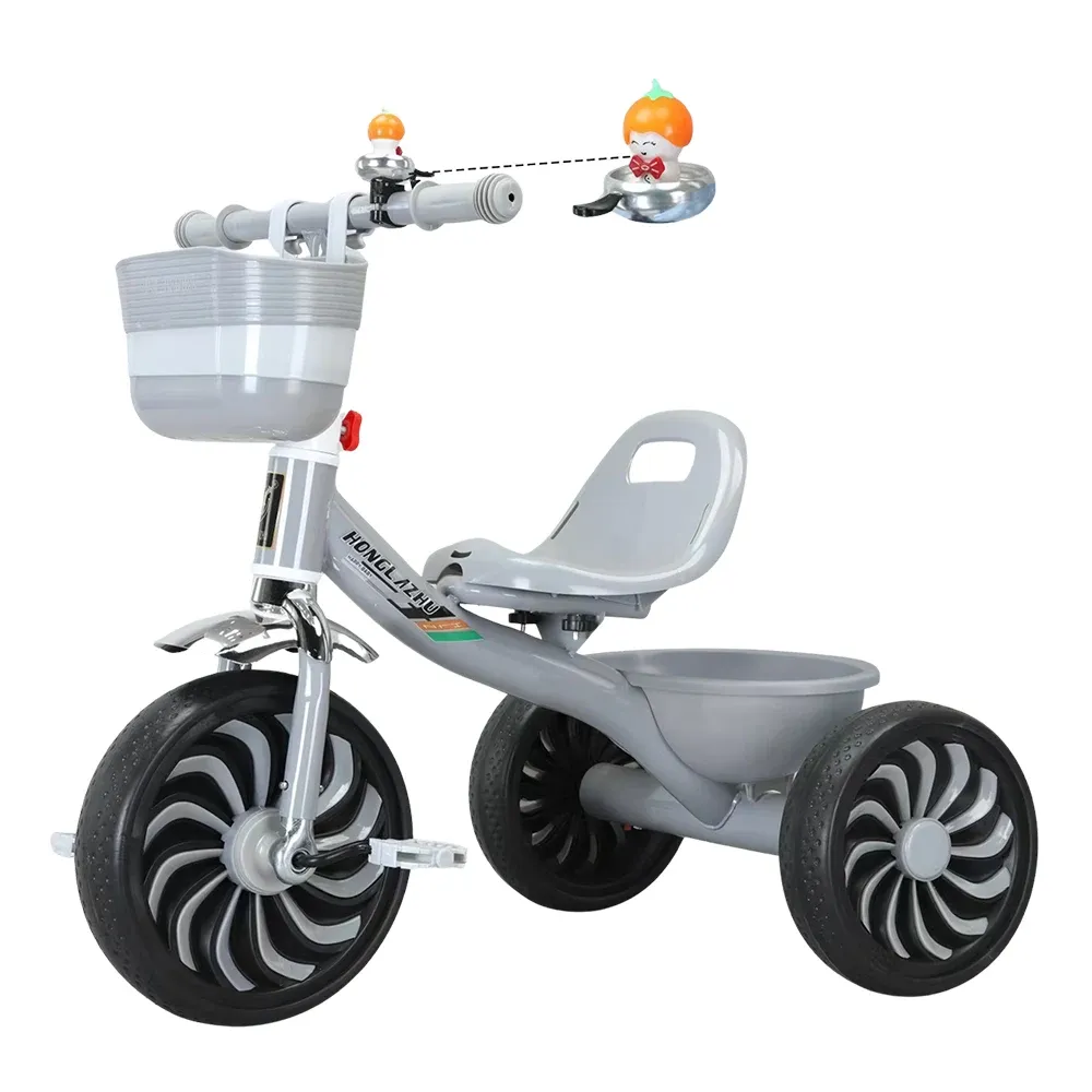 Tricicletă pentru copii cu claxon și coș frontal, 4 culori (68753)