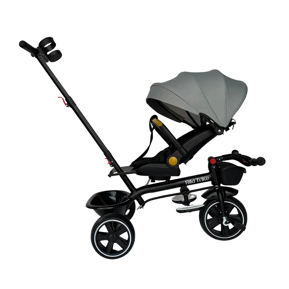 Tricicletă pentru copii cu roți EVA, gri (95728)