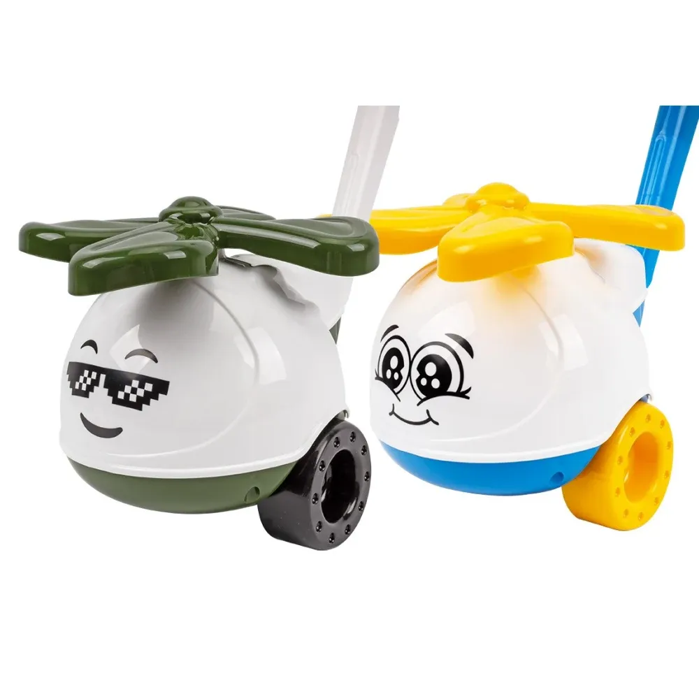 Игрушка-вертолет-толкатель с ручкой, Технок (9420)
