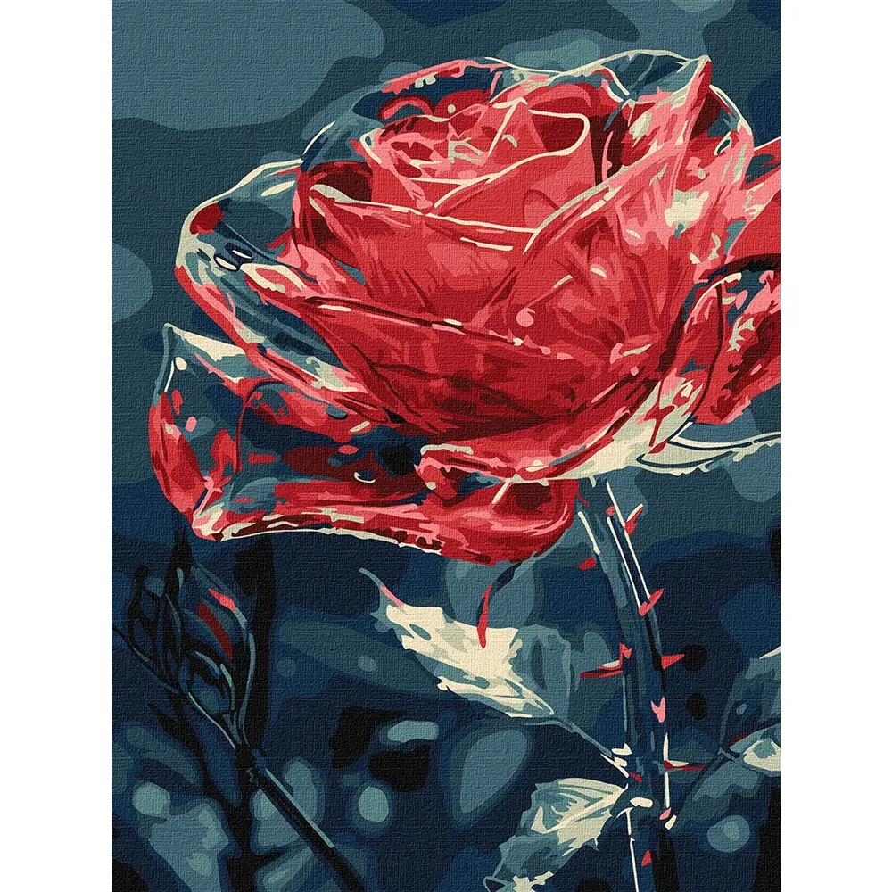 Pictură pe numere Floare de cristal, 30×40 cm, Ideyka (KHO3285)
