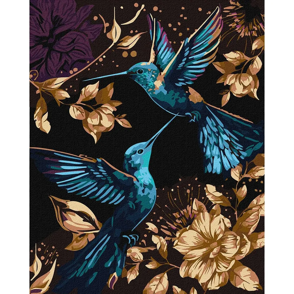 Pictură pe numere Dans în aer, cu vopsele metalice, 40×50 cm, Ideyka (KHO6592)