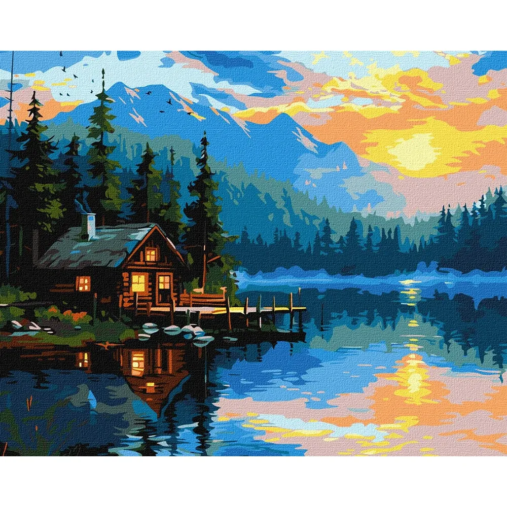 Картина по номерам Тихо у озера, 40×50 см, Идейка (KHO6355)