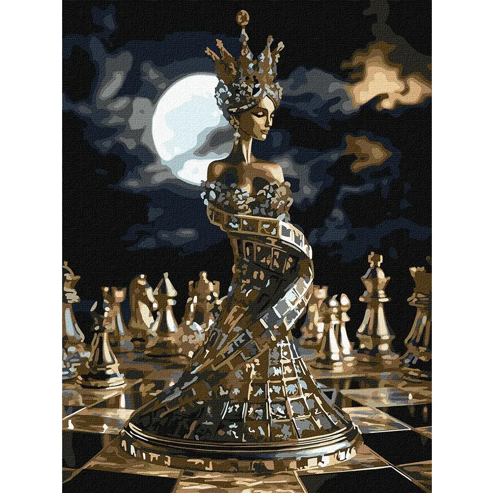 Картина по номерам Шахматная королева, 30×40 см, Идейка (KHO8560)