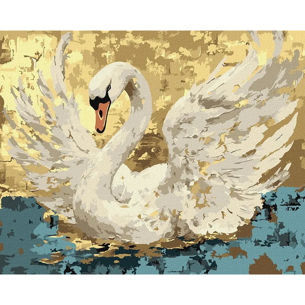 Pictură pe numere Aripi de lebădă, 40×50 cm, Ideyka (KHO6737)