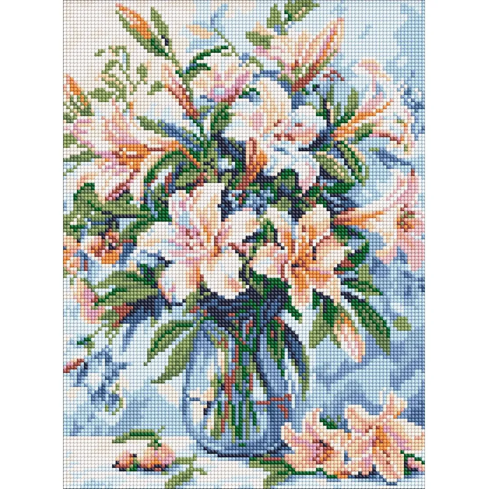 Mozaic cu diamante Poem floral, 30×40 cm, Ideyka (AMO8150)