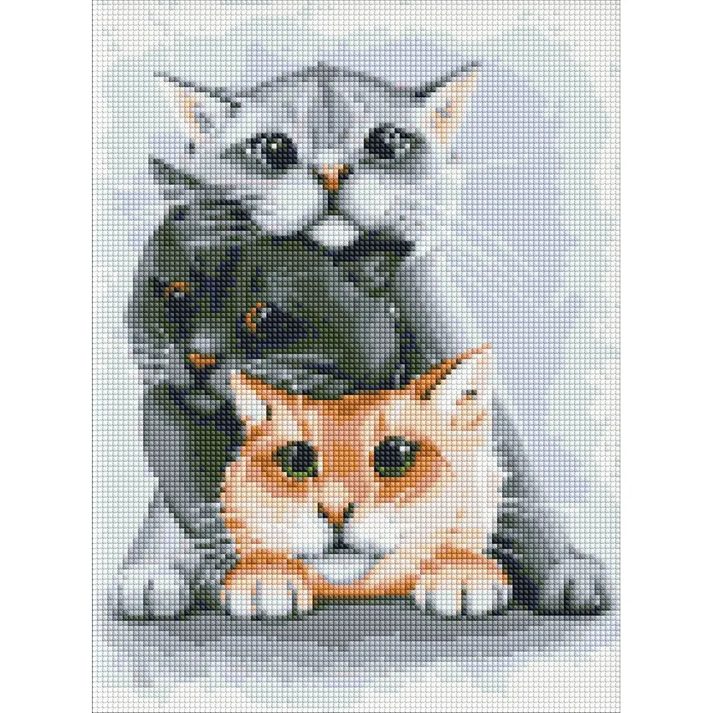 Алмазная мозаика Игривые котята, 30×40 см, Идейка (AMO7134)