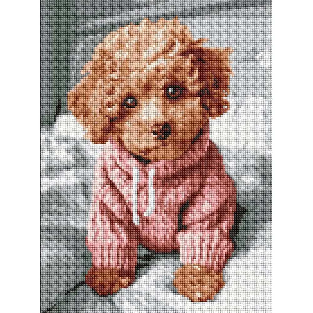 Алмазная мозаика Adorable Maltipoo Puppy, 30×40 см, Идейка (AMO8138)