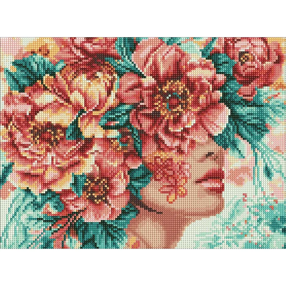 Алмазная мозаика Романтические цветы, 30х40 см, Идейка (АМО8032)