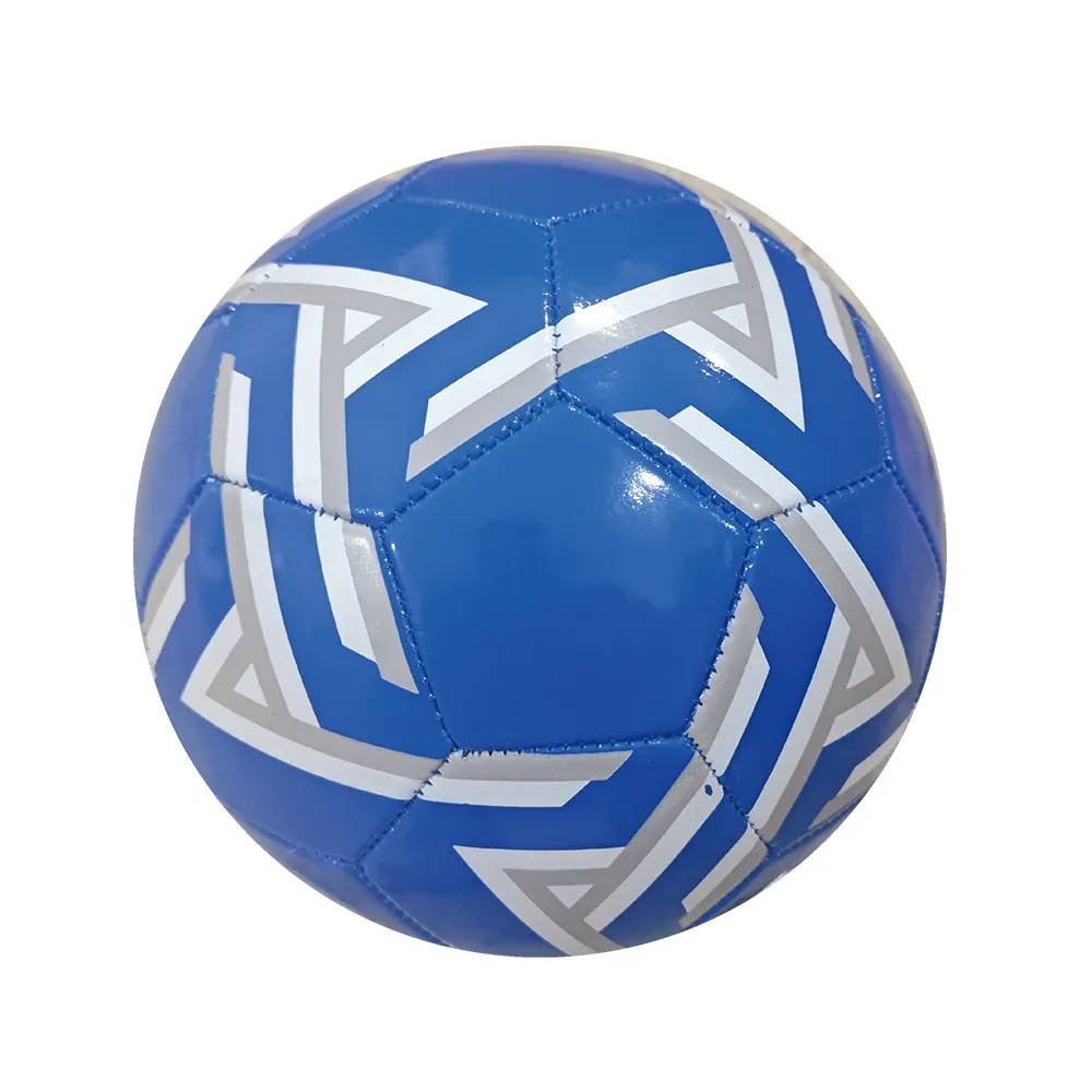 Minge de fotbal cusută, mărimea 5, albastră, RTM (318643)