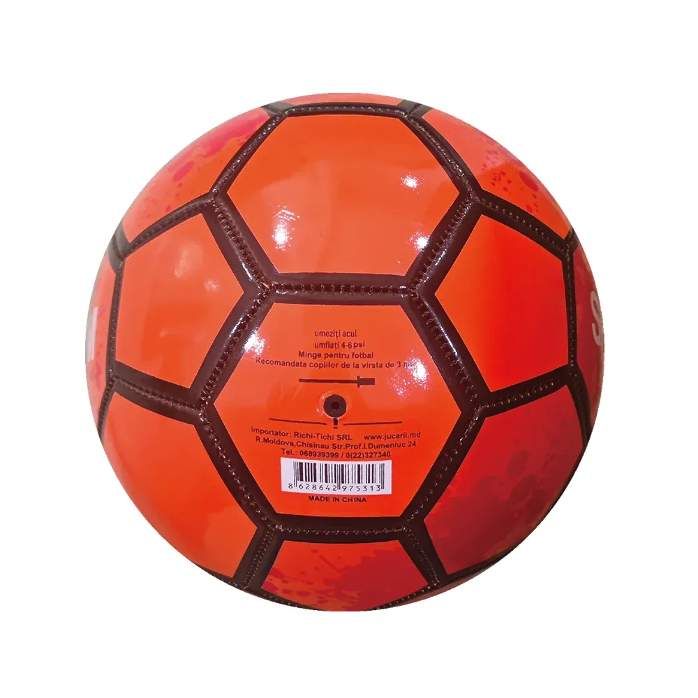 Minge de fotbal cusută, mărimea 5, portocalie, RTM (975313)