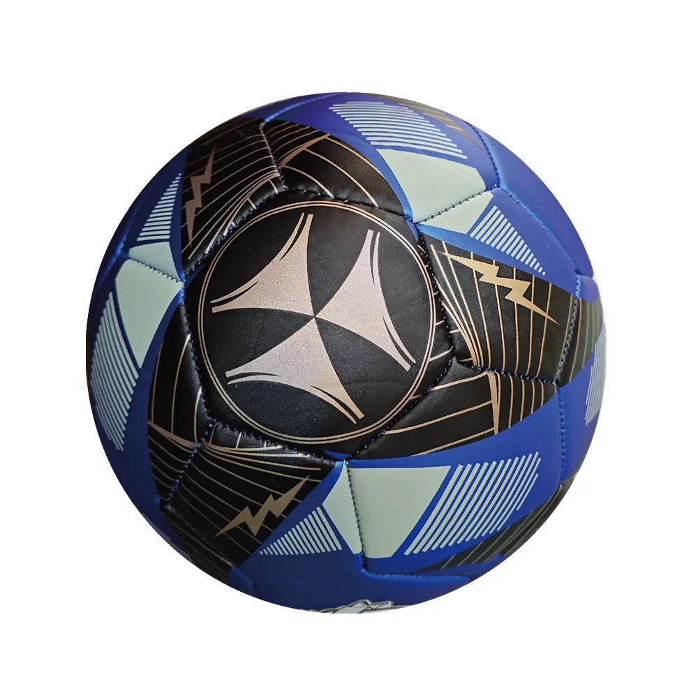 Minge de fotbal cusută, mărimea 5, albastră, RTM (456783)