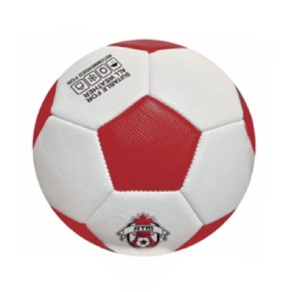 Minge de fotbal cusută, mărimea 5, roșie, RTM (265385)