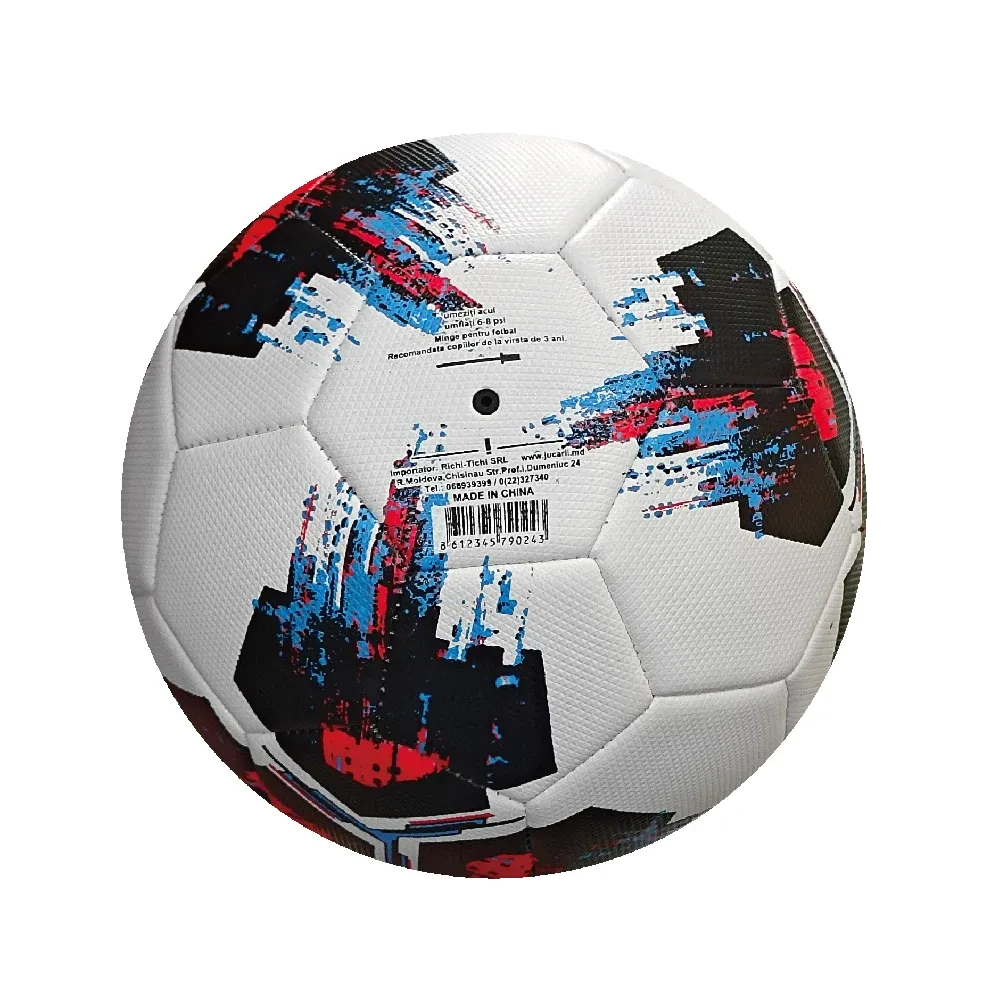 Minge de fotbal cusută, mărimea 5, roșie, RTM (790243)