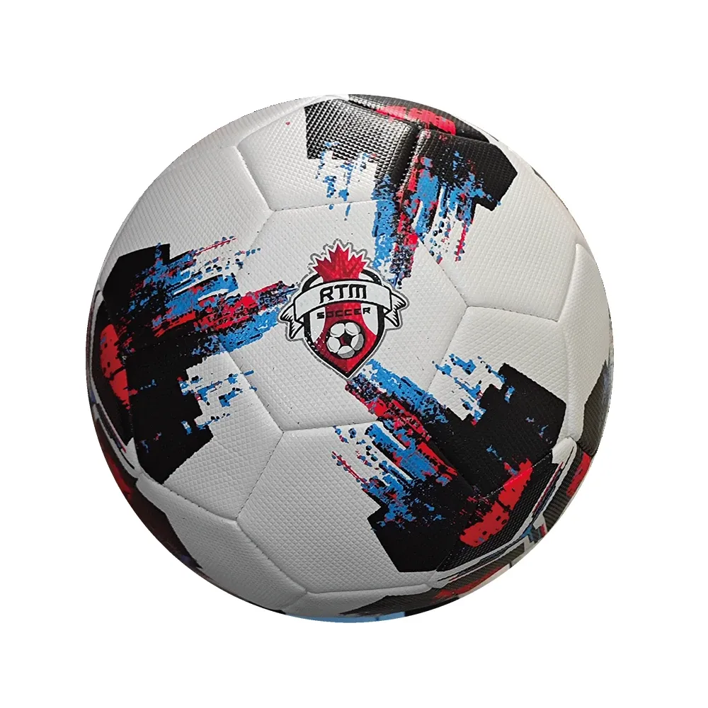 Minge de fotbal cusută, mărimea 5, roșie, RTM (790243)