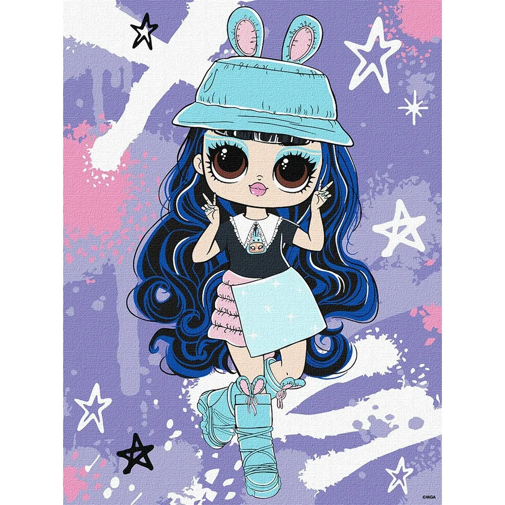 Pictură pe numere LOL Surprise Tweens Skate Dance Aya Cherry, 30×40 cm, Ideyka (KHO1213)