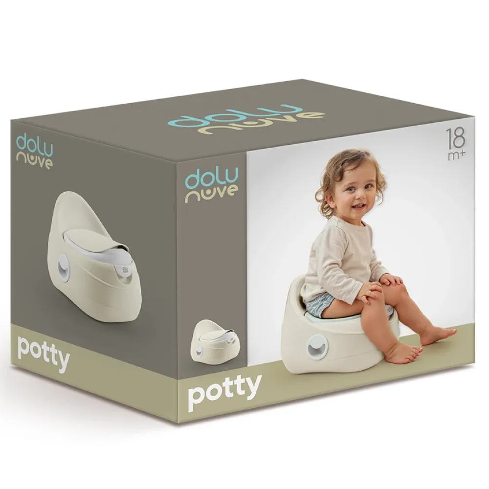 Oliță pentru copii cu capac, bej, Dolu (7587)