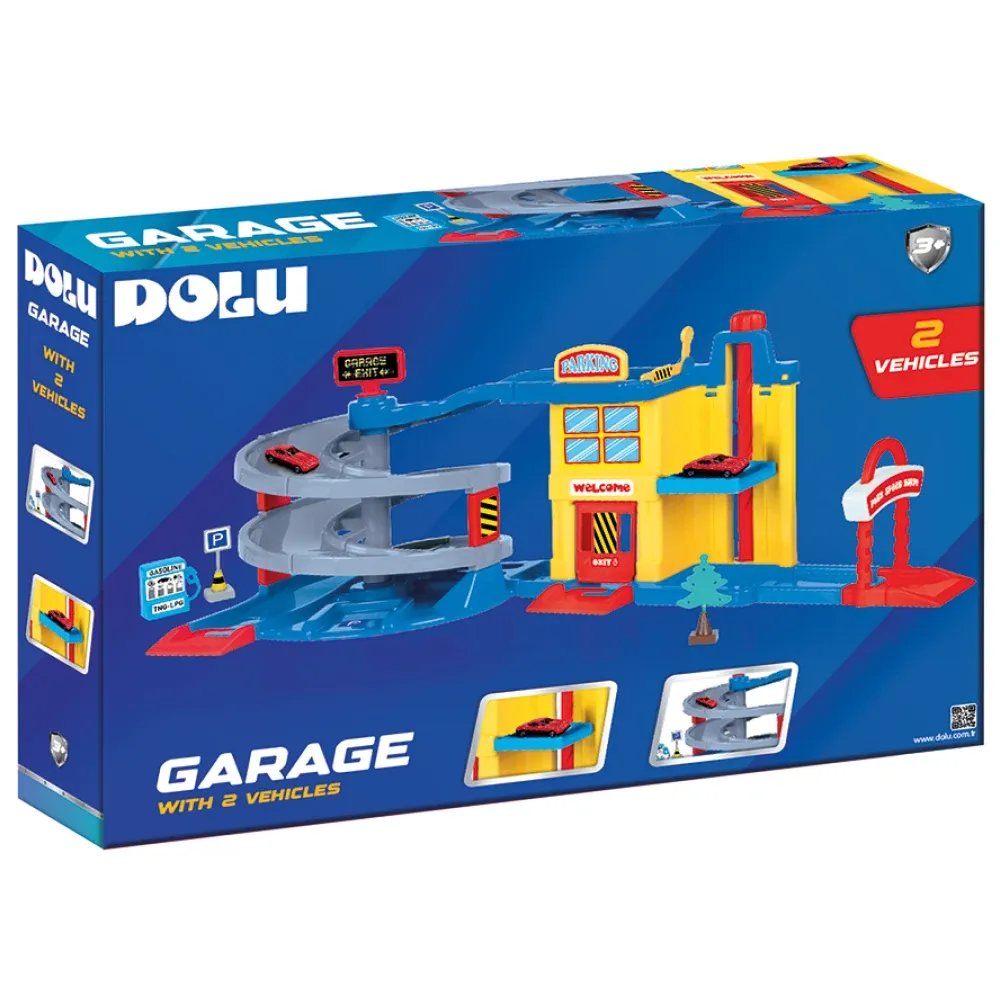 Parcare pentru mașinuțe cu rampă spirală și 2 etaje, Dolu (5226)