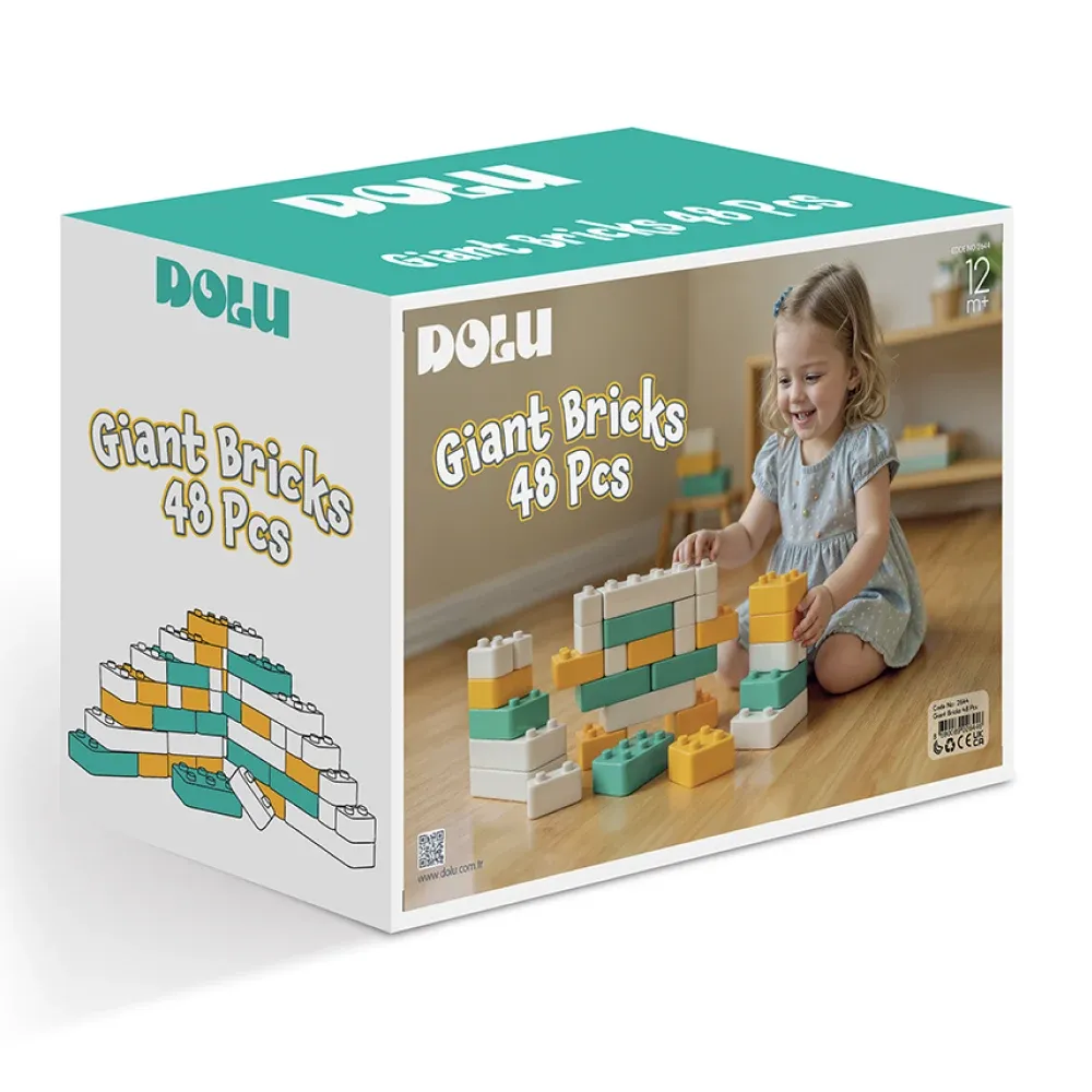Constructor pentru copii, 48 piese mari, Dolu (2644)