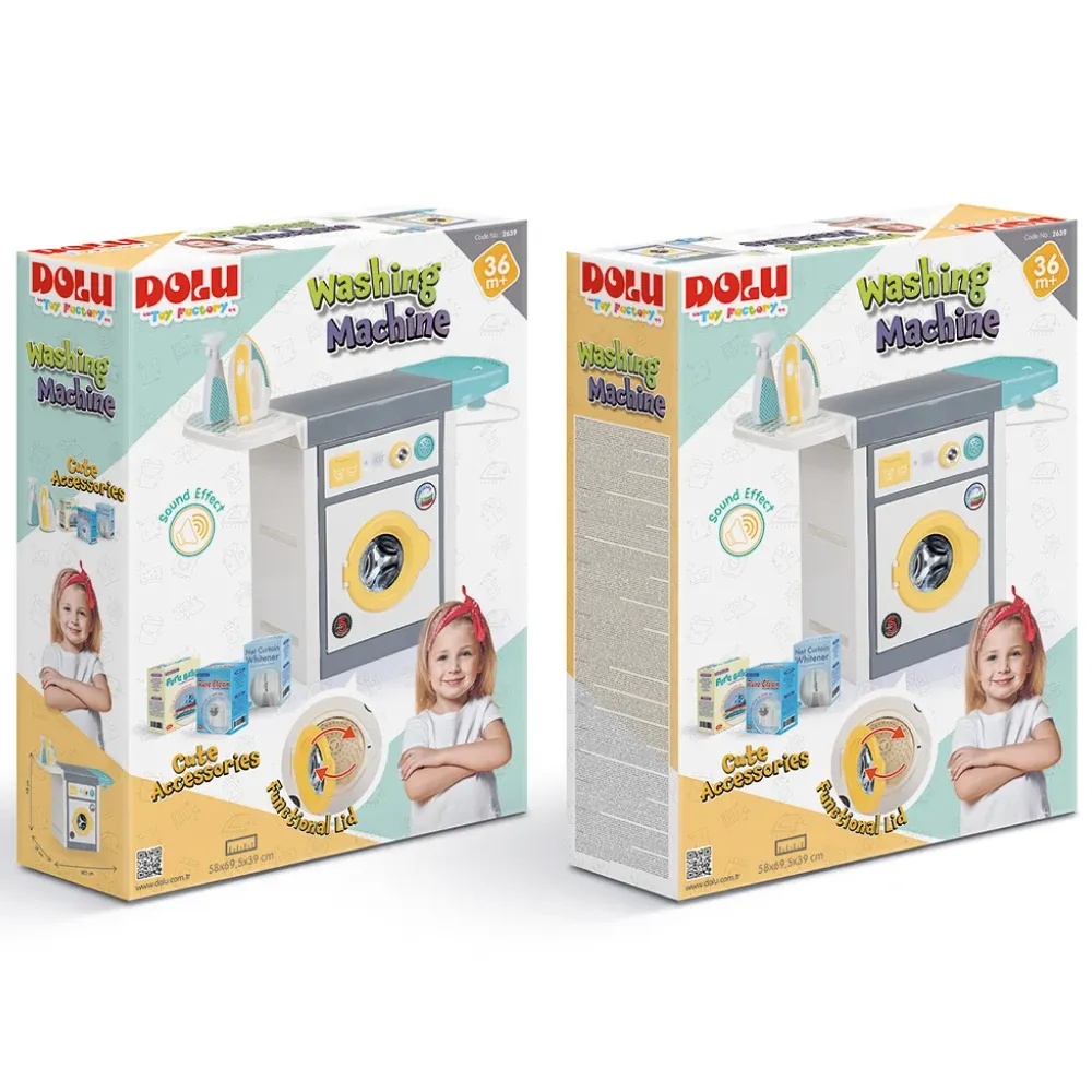 Mașină de spălat pentru copii cu masă de călcat și fier, Dolu (2639)