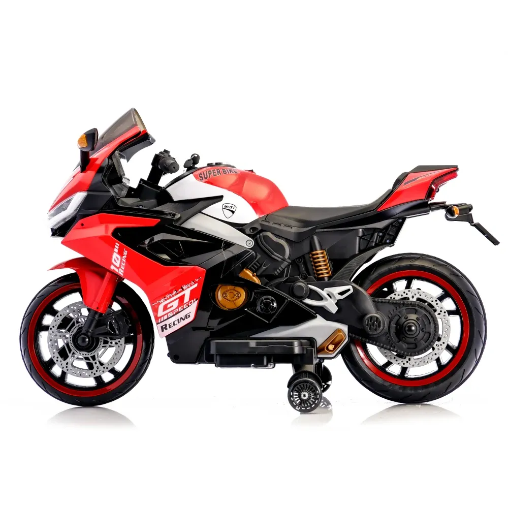 Motocicletă electrică pentru copii, roșie (56782)
