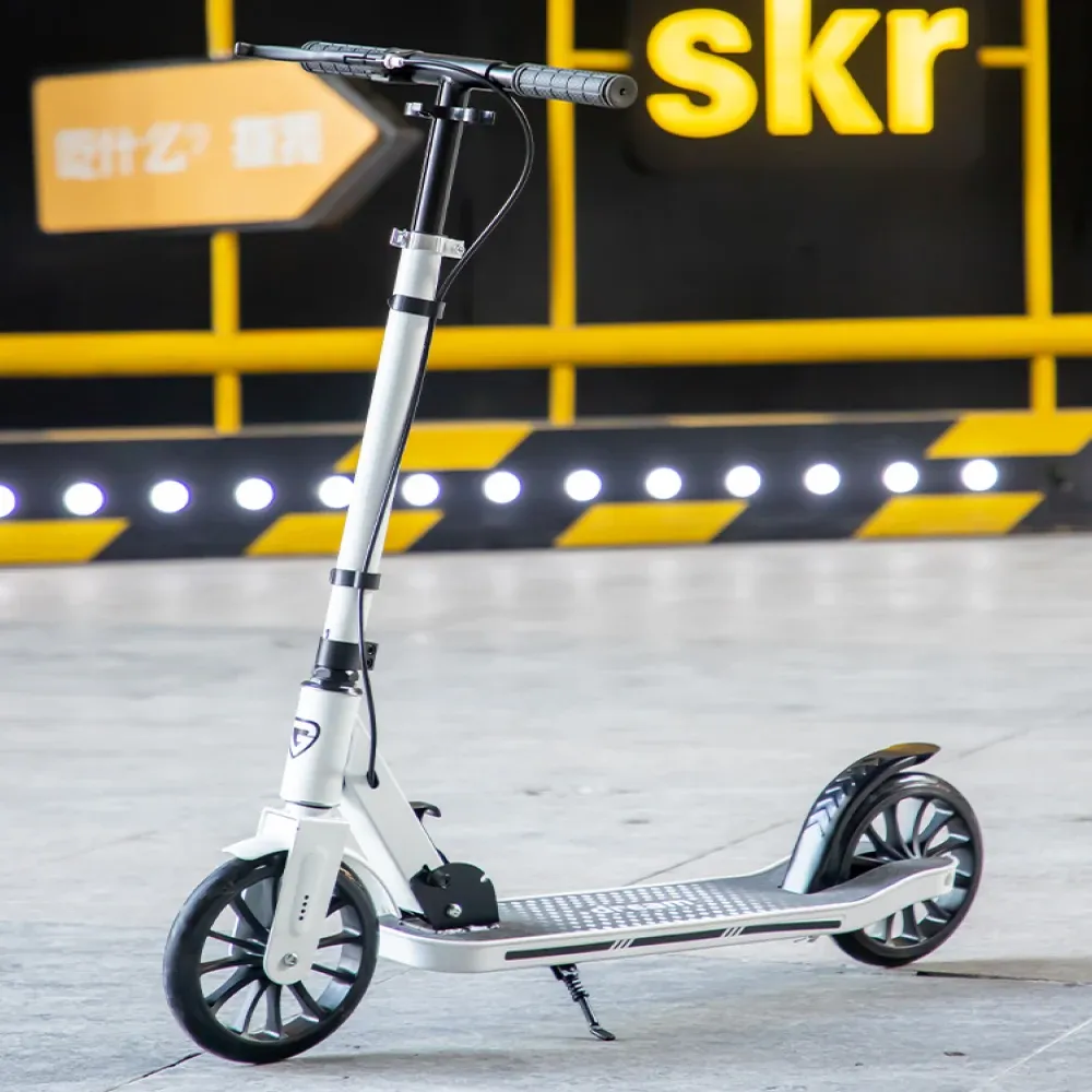 RTM Scooter 2-колесный ручной тормоз с регулируемым рулем Белый самокат RTM (97438)