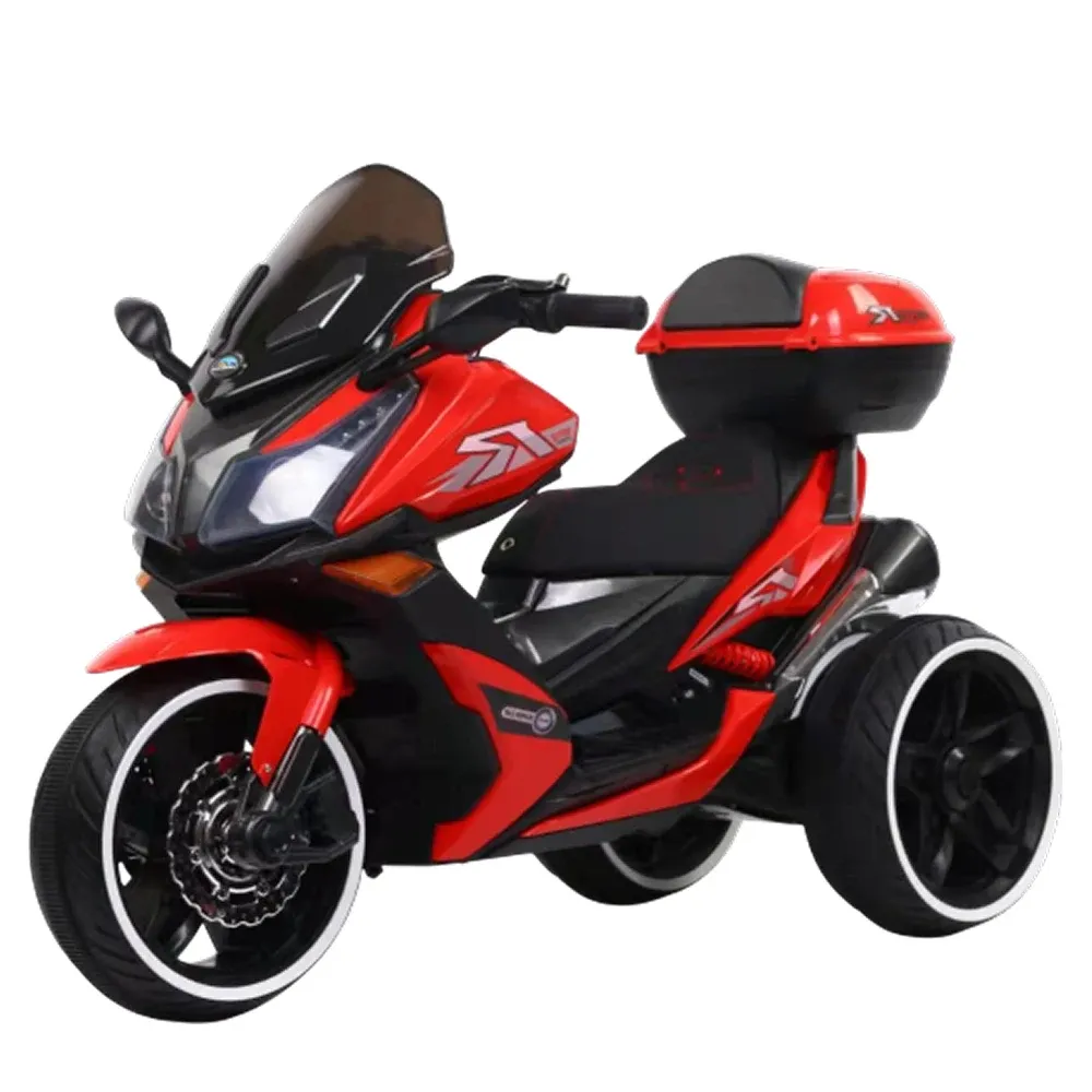 Motocicletă electrică pentru copii cu stație walkie-talkie, roșie (82341)