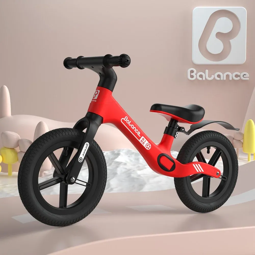 Bicicletă fără pedale pentru copii, 12′, roșie (13605)