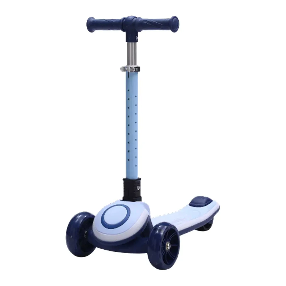 Trotinetă pentru copii cu 3 roți luminoase, platformă și ghidon cu lumini, albastru, RTM Scooter (42568)