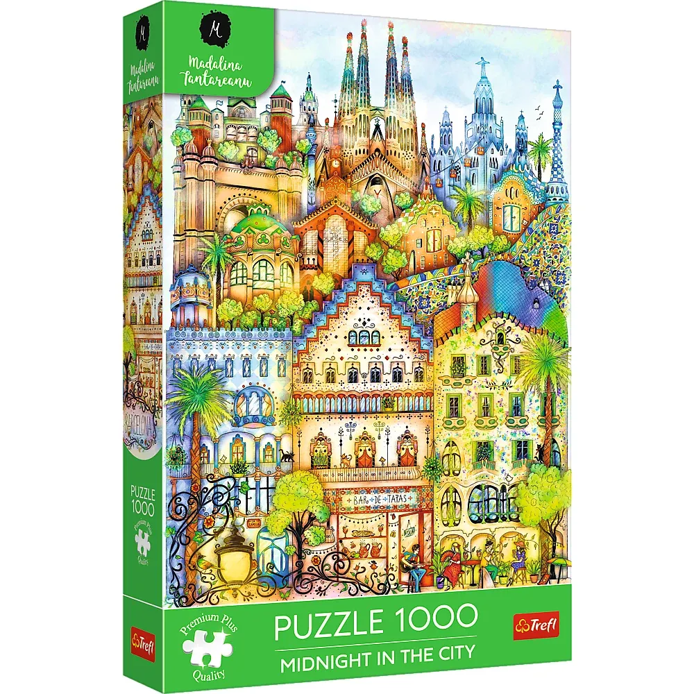 Miezul nopții la Barcelona, 1000 elemente Premium Plus (12074)