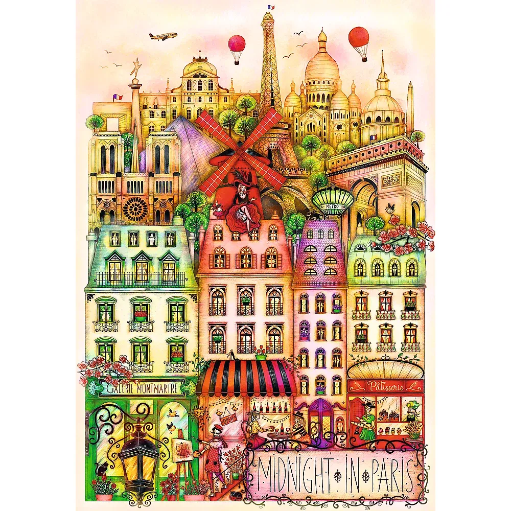 Miezul nopții la Paris, 1000 elemente Premium Plus (12073)