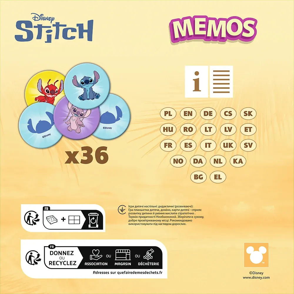 Joc de memorie cu Lilo și Stitch (02899)